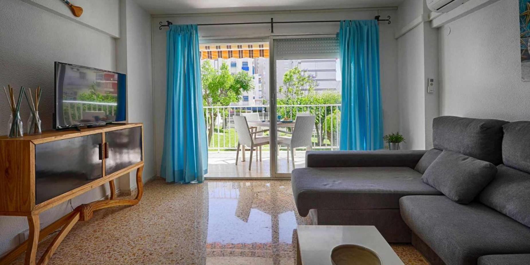Apartamento Brasil Mar Playa de Gandia Bagian luar foto